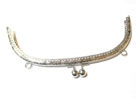 XXL Taschenbügel Ornament rund silber 24,5 x 11,5cm Nr. 76 - Bild 1 von 1