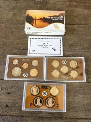 2013-S Proof Set United States US Mint Original Packaging Box With COA - Image 1 of 4