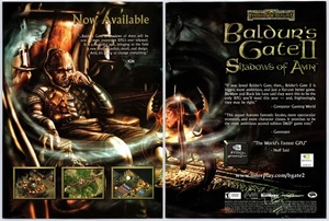 Print Ad 2000 Baldur's Gate II: Shadows of Amn PC Original Promo Poster Art - Picture 1 of 4