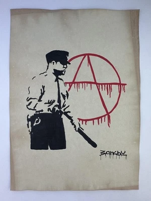 Pintura artística Banksy certificado de autenticidad dibujo original vintage firmada Foto 1 de 3