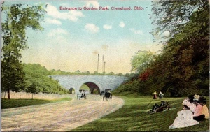 Tarjeta postal de entrada de Gordon Park Cleveland, Ohio OH - Imagen 1 de 2