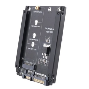 Boîtier Noir B+M Socket 2 M.2 NGFF (SATA) SSD vers 2.5 SATA Adaptateur pour 7003 - Photo 1/10