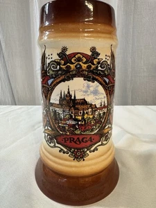 Ceramic Bier Stein PRAGA Castle in the Czech Republic - Picture 1 of 16