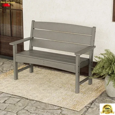 Banco de Jardín Hecho en EE. UU. Madera Genuina Fácil de Limpiar Duradero Decoración del Hogar Exterior Foto 1 de 4