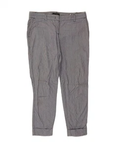 ARMANI Womens Slim Chino Trousers EU 40 Medium W30 L27 Blue Striped Cotton DI16 - Picture 1 of 4