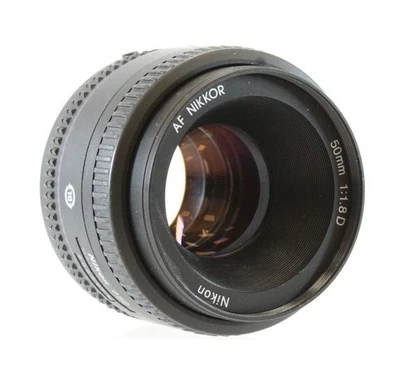 NIKON AF NIKKOR 50mm f/1.8D AF Mount Standard Prime Camera Lens - H74 - Image 1 of 3
