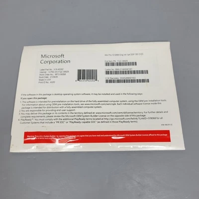 Win Home 10 64 Bit English INTL 1 PK DSP OEI DVD  Version -NEW SEALED - Image 1 of 3