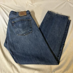 Levis 501 Herren Blue Jeans 100% Baumwolle Button Fly Straight Leg 36x32 36W 32L FS! - Bild 1 von 12