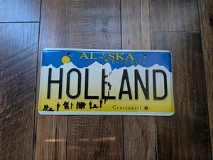 2000s Alaska HOLLAND Gold Rush Custom Personalized Vanity License Plate - Picture 1 of 2