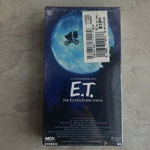 E.T. The Extra Terrestrial VHS 1982 Green Flap Factory SEALED MCA New Old Stock - Picture 1 of 17