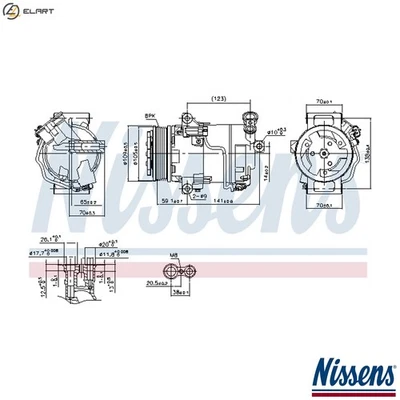 COMPRESSOR AIR CONDITIONING 890006 FOR VAUXHALL ASTRAVAN/Mk OPEL ZAFIRA/B/Box - Image 1 of 4