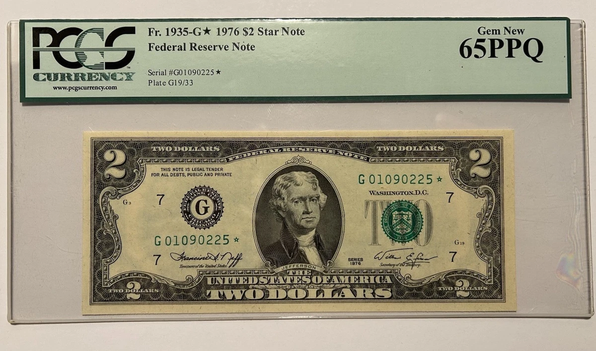 PCGS Currency 2 1976 $ US Federal Reserve Small Notes for sale | eBay