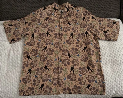 Vintage Reyn Spooner Elvis Presley Blue Suede Shoes Aloha Hawaiian Shirt Large - Image 1 of 4