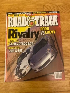 Road & Track Magazine Jan 2007 Corvette Z06 Z51 Ford Mustang Shelby GT500 GT - Picture 1 of 14