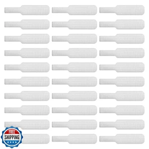 Cable Labels by Wrap-It Storage, Large, White (30-Pack) Write On Cord Labels, - Afbeelding 1 van 2