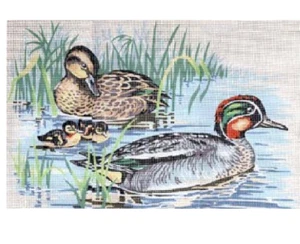 LES SARCELLES (TEALS) - Tapestry - Canvas - SEG de Paris - (926.104/RACK)(1054) - Picture 1 of 1