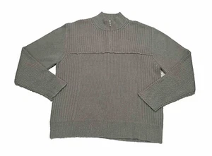 Norm Thompson 1/4 Zip pullover Mens Large Light Grey Sweater Silk Alpaca L - Picture 1 of 7