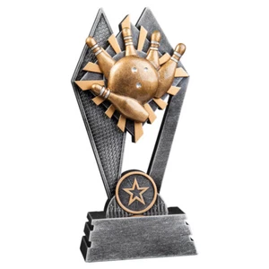 7" Bowling Sun Ray Series Trophy Personalized Free - Picture 1 of 2