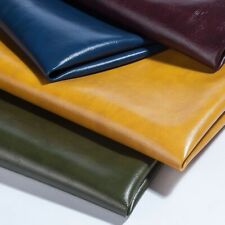 1M Burnished Faux Leather Fabric Shiny Multicolor Elastic DIY for Bag Home
