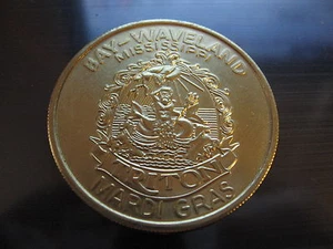 triton 10 ga uni-face Mardi Gras Doubloon Rare waveland mississippi - Picture 1 of 2