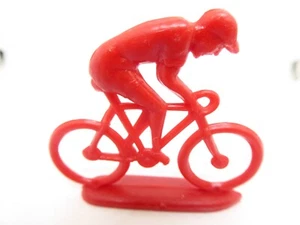 CYCLISTE VELO / RIDER / BIKE -  ROUGE / RED - PLASTIQUE / PLASTIC - R17 - Picture 1 of 4