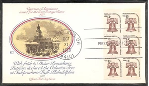 US Scott # 1595a Liberty Bell FDC. Fleetwood cachet. - Picture 1 of 1