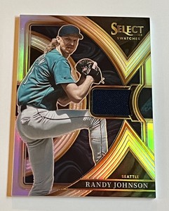 RANDY JOHNSON GAME-WORN JERSEY Relic 2023 Select Swatches Prizm Refractor #d/99