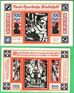 RARE JUMBO SILK GEM 1923 500 MARKS w INTENSE ANTI-US/SEMITIC PROPAGANDA! CV $200 - Picture 1 of 2
