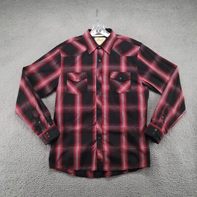 Sovereign Code shirt Men's Large Button-Up Shirt Plaid Red This Affects You - Image 1 of 4