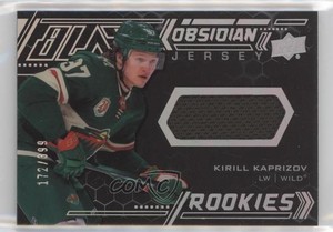2020 SPx UD Black Obsidian Rookies Jersey /399 Kirill Kaprizov #ORJ-KK Rookie RC