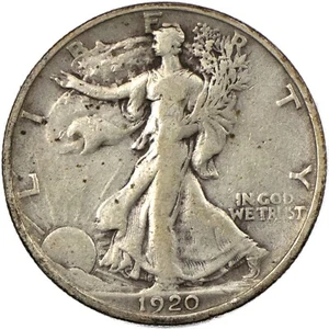 1920-S 50c Walking Liberty Silver Half Dollar San Francisco VF++ - Picture 1 of 2