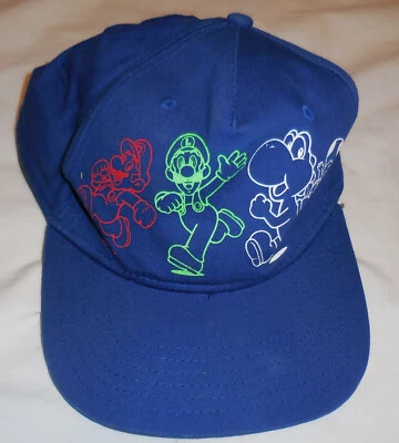 2018 Super Mario Nintendo Hat Cap  Youth Adjustable Blue & red color Luigi - Image 1 of 4