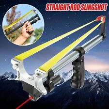 Outdoor Hunting Straight Rod Telescopic Slingshot Red Laser High Power Catapult