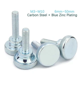 Tornillos de nudillo moleteados Tornillos de perilla de mango M3 M4 M5 ~ M10 Tornillos galvanizados azules - Imagen 1 de 64