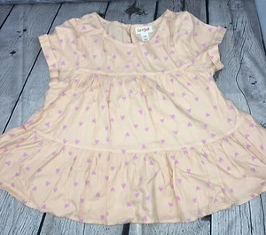Cat And Jack Orange Girls Tiered Top, Size M(8) - Picture 1 of 6