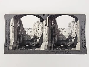 Keystone Stereoview V28187 EN34 Glastonbury Abbey Most Ancient Religious Site EN - Picture 1 of 8