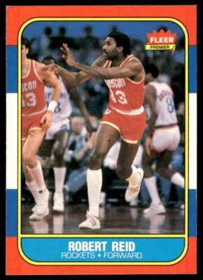 1986 Fleer #90 Robert Reid   Basketball Houston Rockets - Image 1 of 2