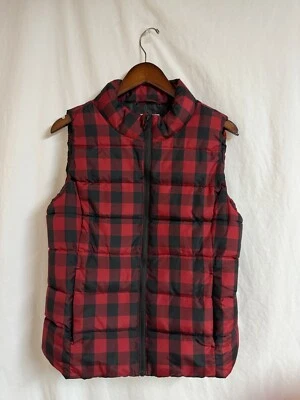 Chaleco Chaqueta acolchada acolchada a cuadros rojo negro a cuadros Ruff Hewn Buffalo PL Foto 1 de 4