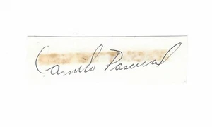 SIGNED 3x5 INDEX CARD OF CAMILO PASCUAL! GREAT AUTOGRAPH! - Picture 1 of 1
