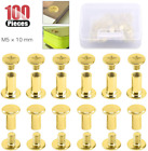 Hilitchi 50-Sets M5 Brass Plated Phillips Chicago Screw Posts Binding Screws Ass