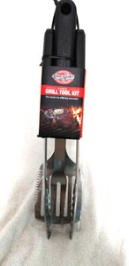 3-Piece CHAR-GRILLER Stainless Steel BBQ Grill Tool Set Spatula Tongs Fork - Picture 1 of 5