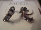 Vintage Sterling Silver Earrings With Pearls And Gemstones   Ofc 9