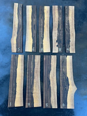 FEEL GOOD WOOD ZIRICOTE 5mm craft wood veneer inlay jewellery 245-360 x 40-70 x 5mm