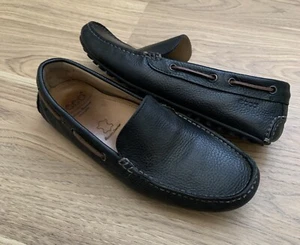 ECCO Classic Loafer Driving Moccasin Men’s 41 7.5 - 8 US Black Leather Slip On - Picture 1 of 12