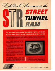 1969 EDELBROCK STREET TUNNEL RAM INDUCTION SYSTEM ~ ORIGINAL PRINT AD - Picture 1 of 2