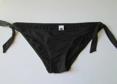 Biquíni Gap feminino bonito preto parte inferior com laços laterais G - Imagem 1 de 2