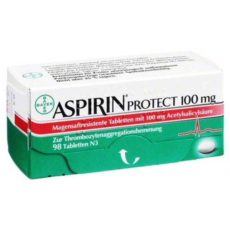 Aspirin Protect 100 mg magensaftresistent Tabletten · 98 St · PZN 06706155