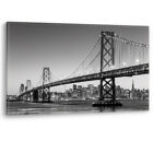 San Francisco Oakland Bay Bridge California Framed Canvas Wall Art Picture Print