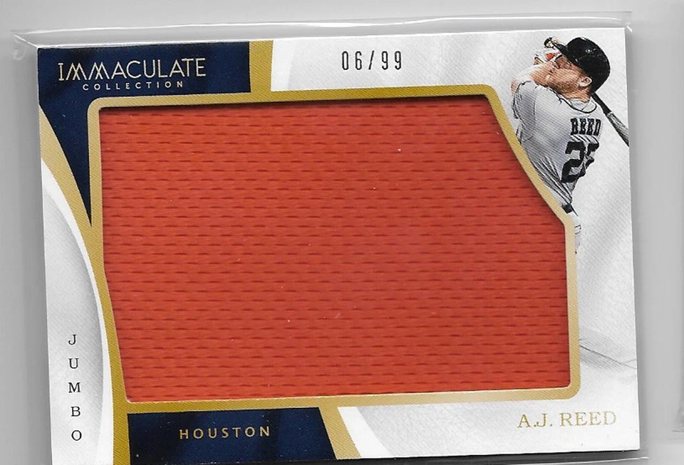 A.J. Reed 06/99 player- used Jumbo Patch  2017 Immaculate - Image 1 of 1