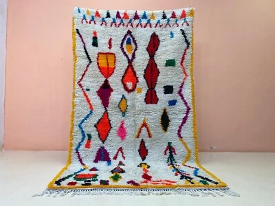 Colorful Boujaad Rug,Moroccan Runner Rug Berber Carpet Washable Machine Rug - Image 1 of 4